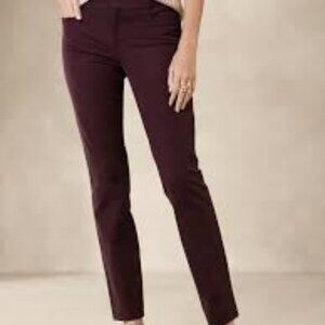 Banana Republic Sloan Fit Ankle Pants Purple Plum Bi-Stretch Size 6